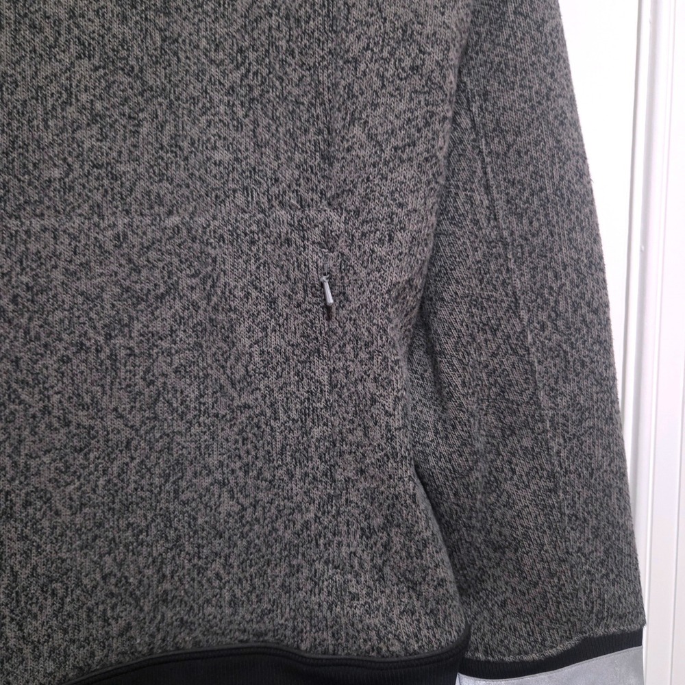 Novara Men's Large Heathered Gray Full Zip Long Sleeve Pullover Fleece Sweater - Picture 9 of 11